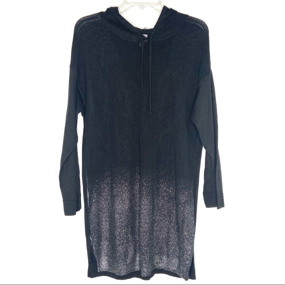 New York & Company Tops - Soho Street NY & Company black ombre net hoodie XL